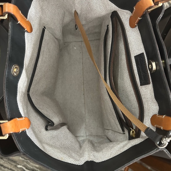 Dooney & Bourke Black and Brown Tote - Picture 4 of 6